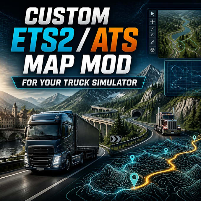design a custom ets2 or ats map mod for your truck simulator