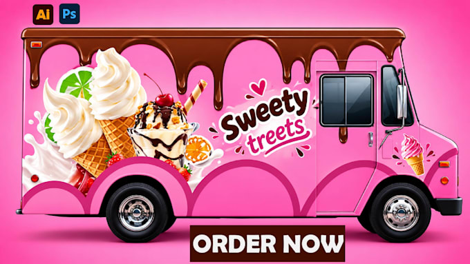 design professional food truck wraps