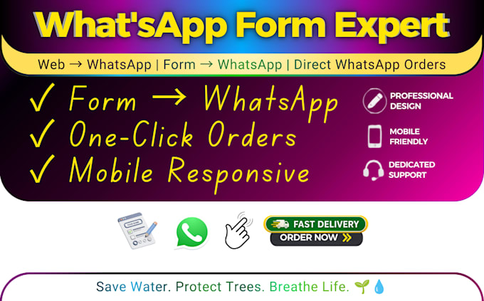 create a custom whatsapp order and lead capture form