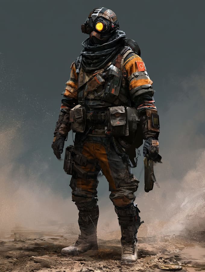 sci fi character illustration or sci fi character