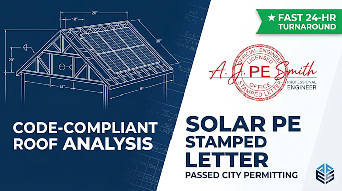 write a structural engineering letter, stamp for solar panel roof load analysis
