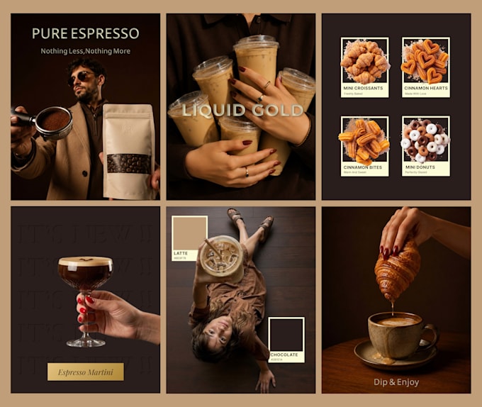 design a professional instagram grid for your restaurant