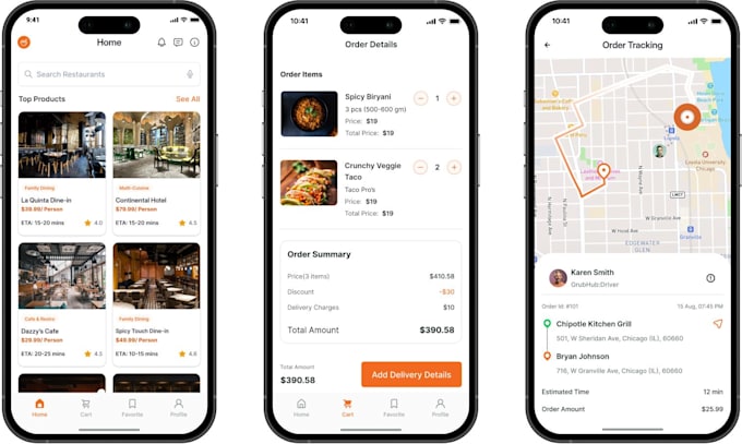 do restaurant app design food delivery app design, food ordering app development
