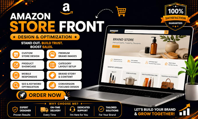 design amazon storefront, amazon brand store, ebc design and fba setup