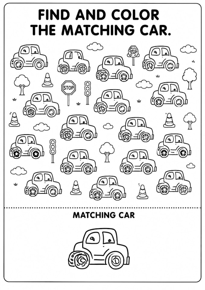 kids find color activity pages