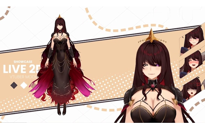 design and rigg live2d model, anime vtuber model, live2d rigging vtuber commisso