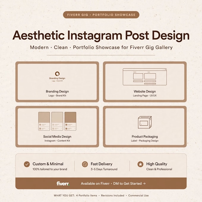 create aesthetic instagram posts reels thumbnails logo
