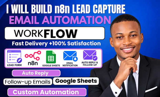 build n8n lead capture and email automation workflows
