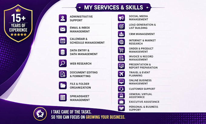 be your virtual assistant for business and general tasks