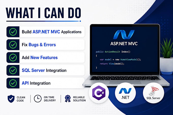 build or fix asp net mvc web applications