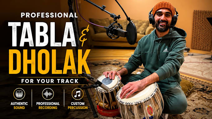 record authentic tabla and dholak percussion for your track