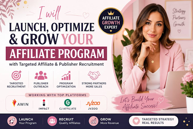 launch and optimize your affiliate program on awin, impact, cj, or jvzoo