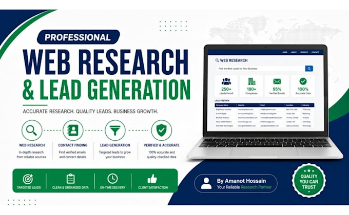 do professional web research and lead generation
