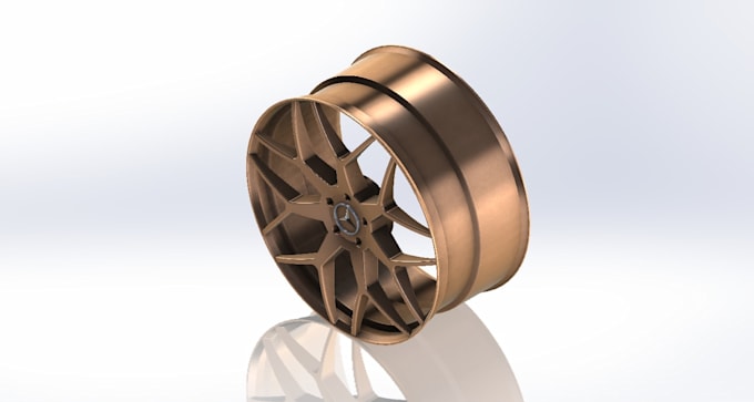 design 3d model custom wheel rims from drawing use solidwork