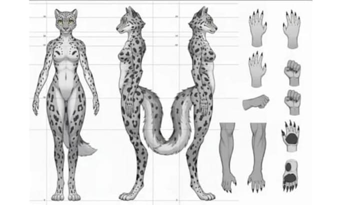 fursona ref sheet furry reference sheet anthro ref sheet furry ref sheet sfw oc