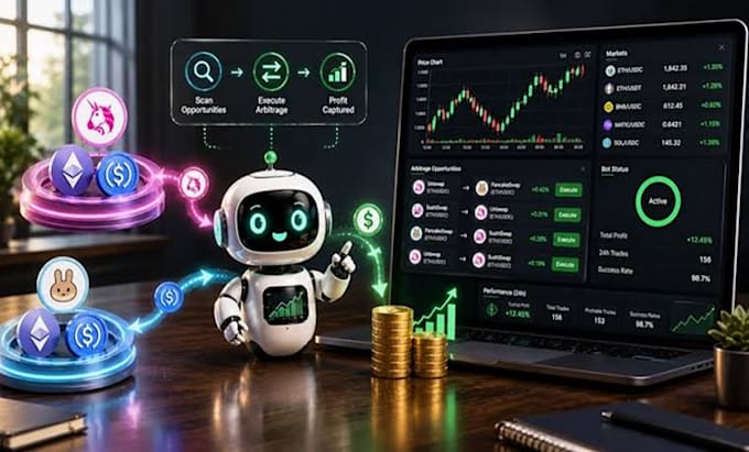 set up profitable dex arbitrage bot, crypto arbitrage bot, solana memecoin bot
