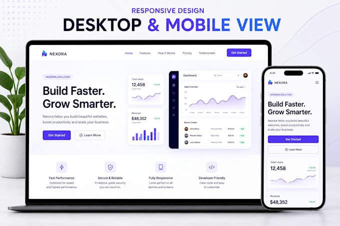 convert figma to responsive HTML CSS landing page