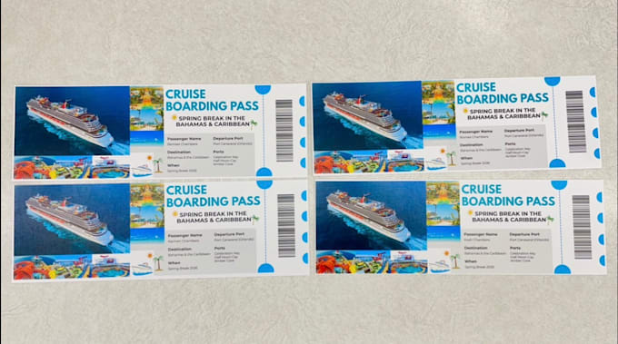 create a custom cruise surprise boarding pass
