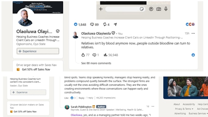 do linkedin positioning and ghostwrite your content