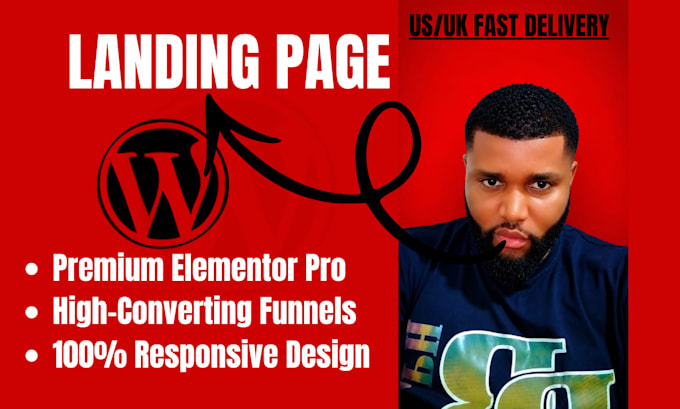 design a premium responsive wordpress landing page
