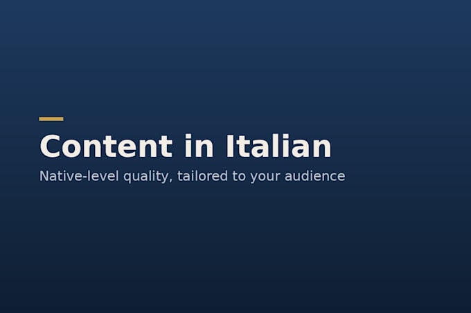 write engaging articles and blog content in italian