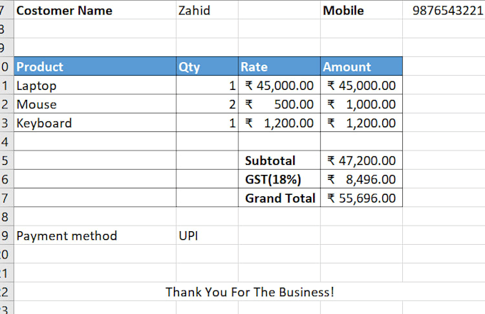 create automated excel invoice and expense tracker templates