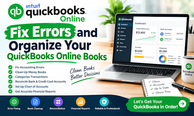 fix errors and organize your quickbooks online books