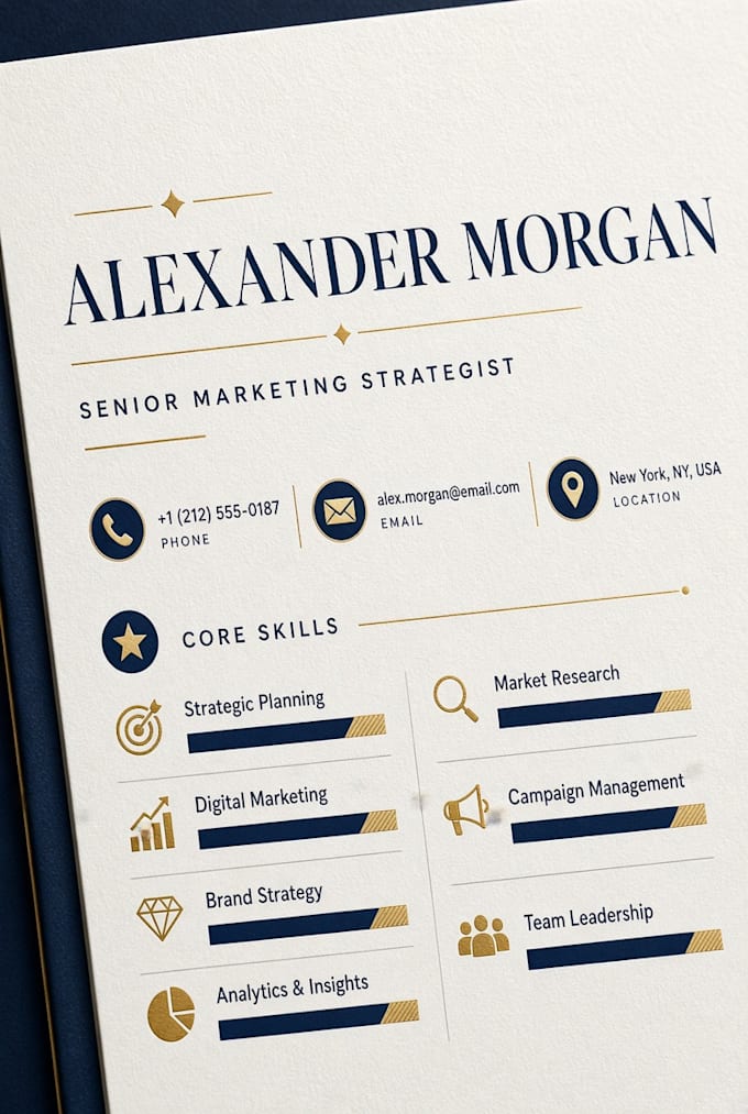 create a modern and professional CV resume design