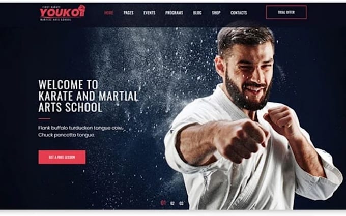 build wix martial arts school website self defense classes booking website