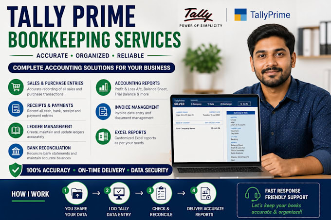 tally bookkeeping, accounting and excel data entry
