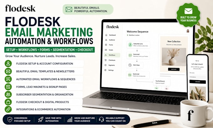 do flodesk newsletter, flodesk email template, be your flodesk automation expert