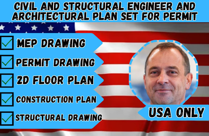 structural engineer full permit set civil engineer mep engineer for USA permit