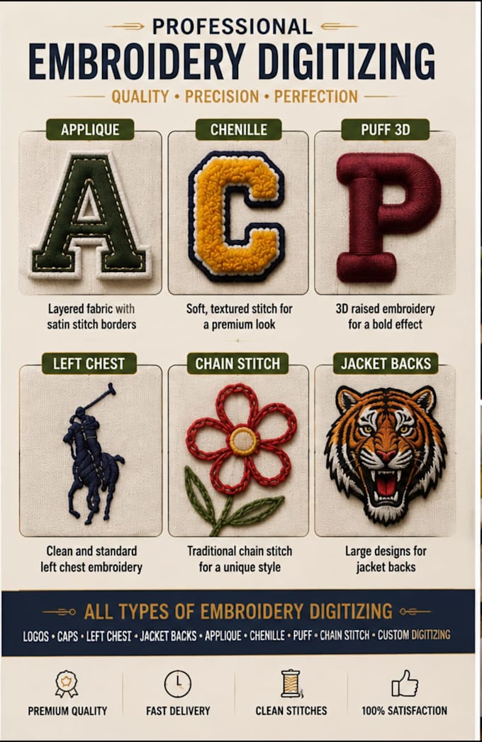 do professional embroidery digitizing for logo and designs