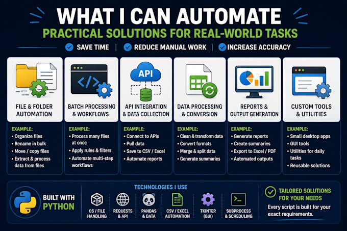 automate repetitive tasks with custom python scripts