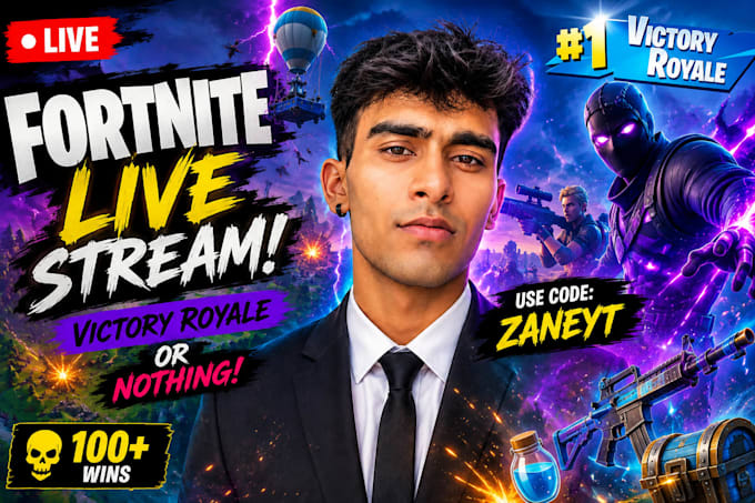 fortnite live streaming thumbnail