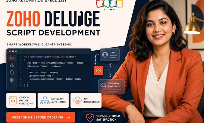 develop and implement custom deluge functions in zoho