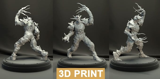sculpt miniatures, figurines and creatures for 3d printing