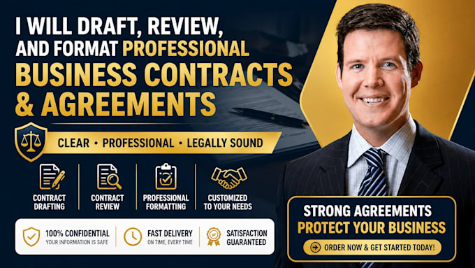 draft, review, and format professional business contracts and agreements