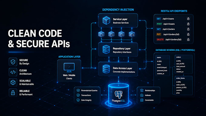 build a fullstack dotnet app with clean architecture and di