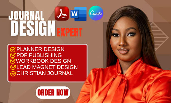 design a professional journal, planner, or notebook