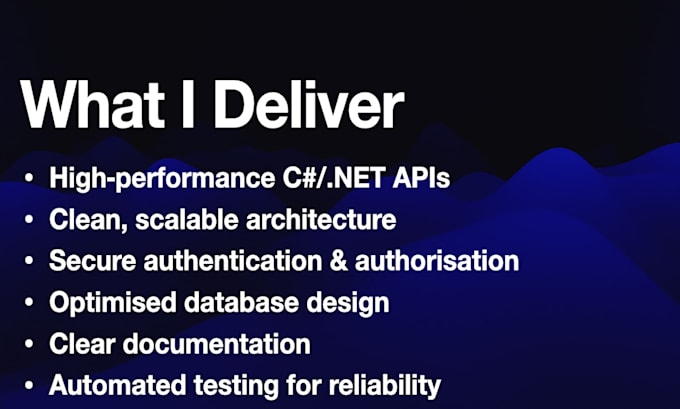 develop or repair csharp dotnet backend systems