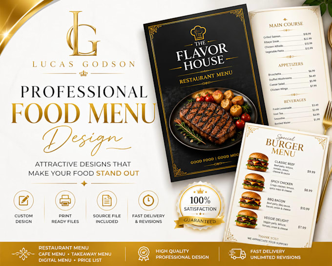 design professional food menu,cafe menu,digital menu