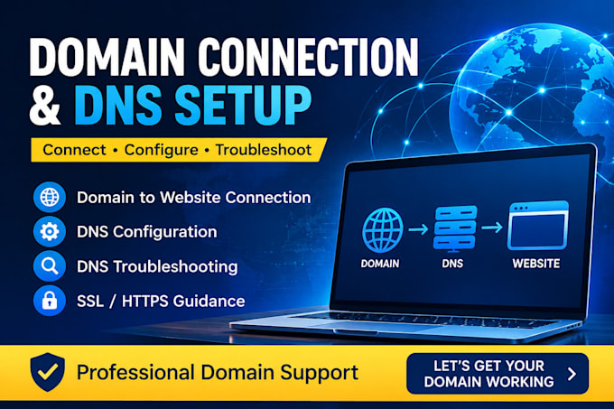 connect your domain to your website and fix dns issues