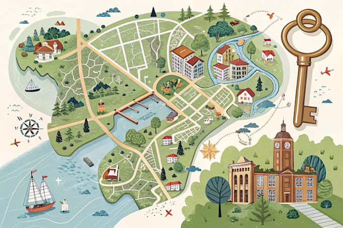 draw a map illustration for your project
