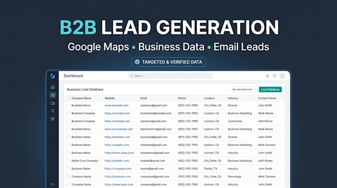 lead scraper, google map scraper, scrape email and business data, b2b leads