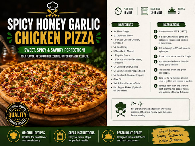 create custom recipes and restaurant menu ideas
