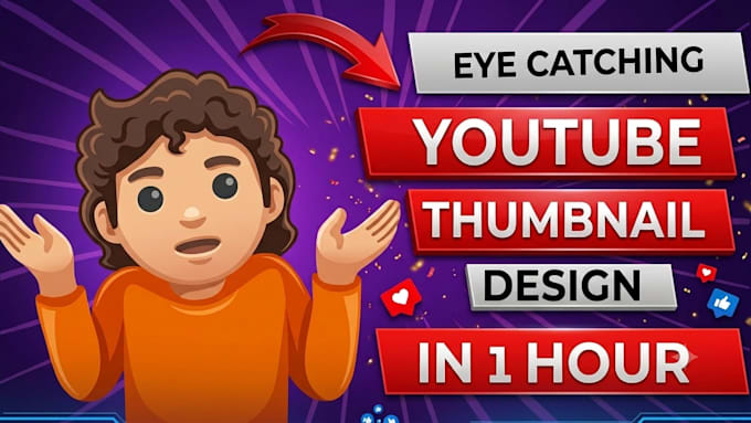 design catchy youtube thumbnails in 1 hour
