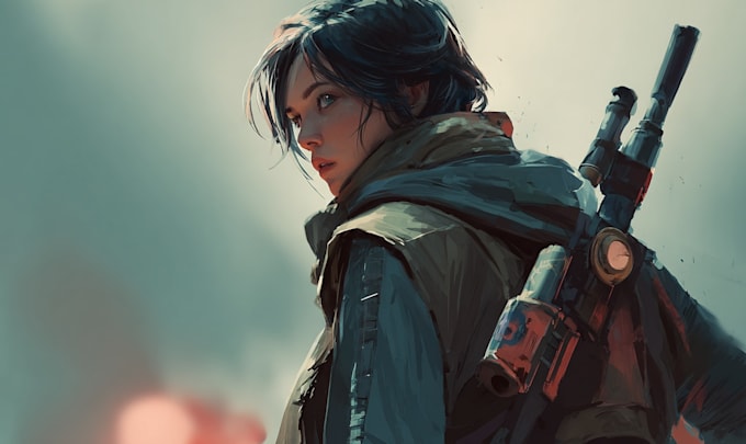 create professional star wars oc and sci fi character digital art