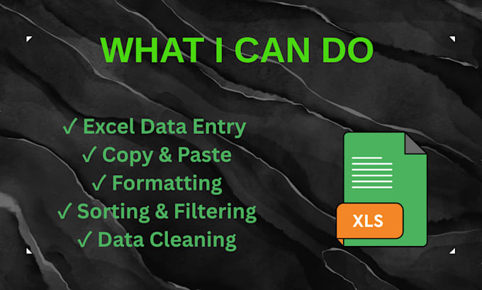 do excel data entry and spreadsheet formatting