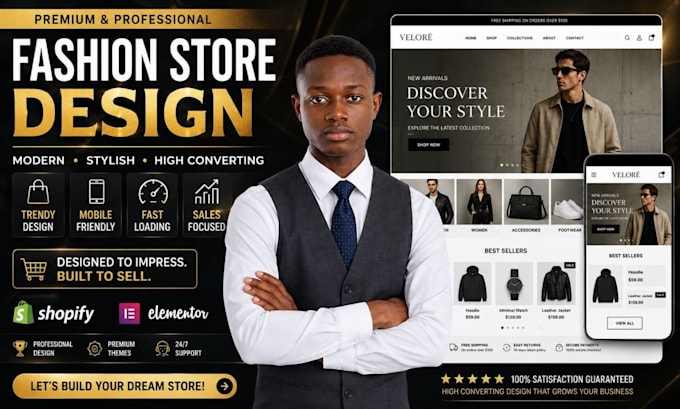 do high converting shopify store design for fashion store